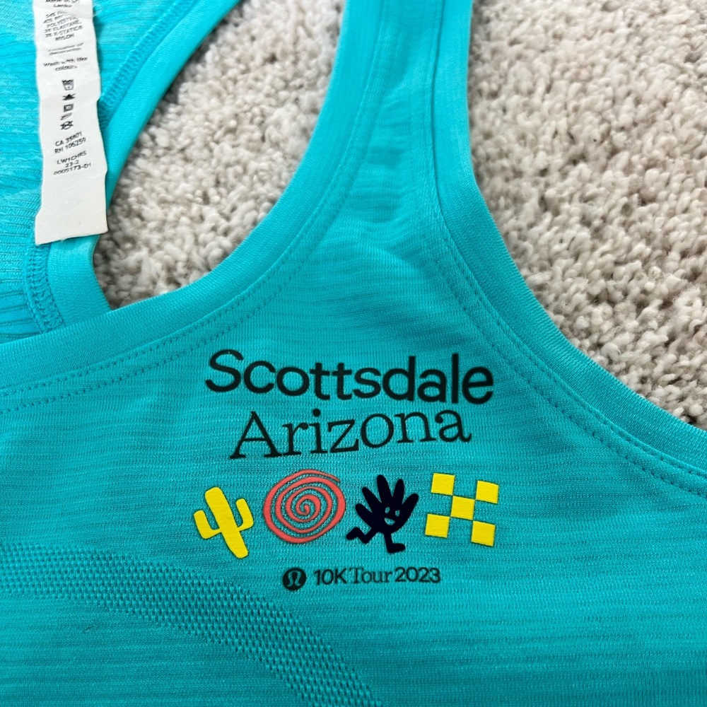 Lululemon swiftly tank 10k run Scottsdale